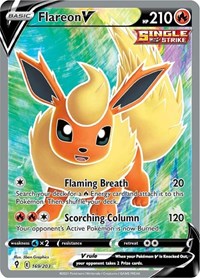 SWSH Evolving Skies: 169/203 - Flareon V (Full Art) (UR)