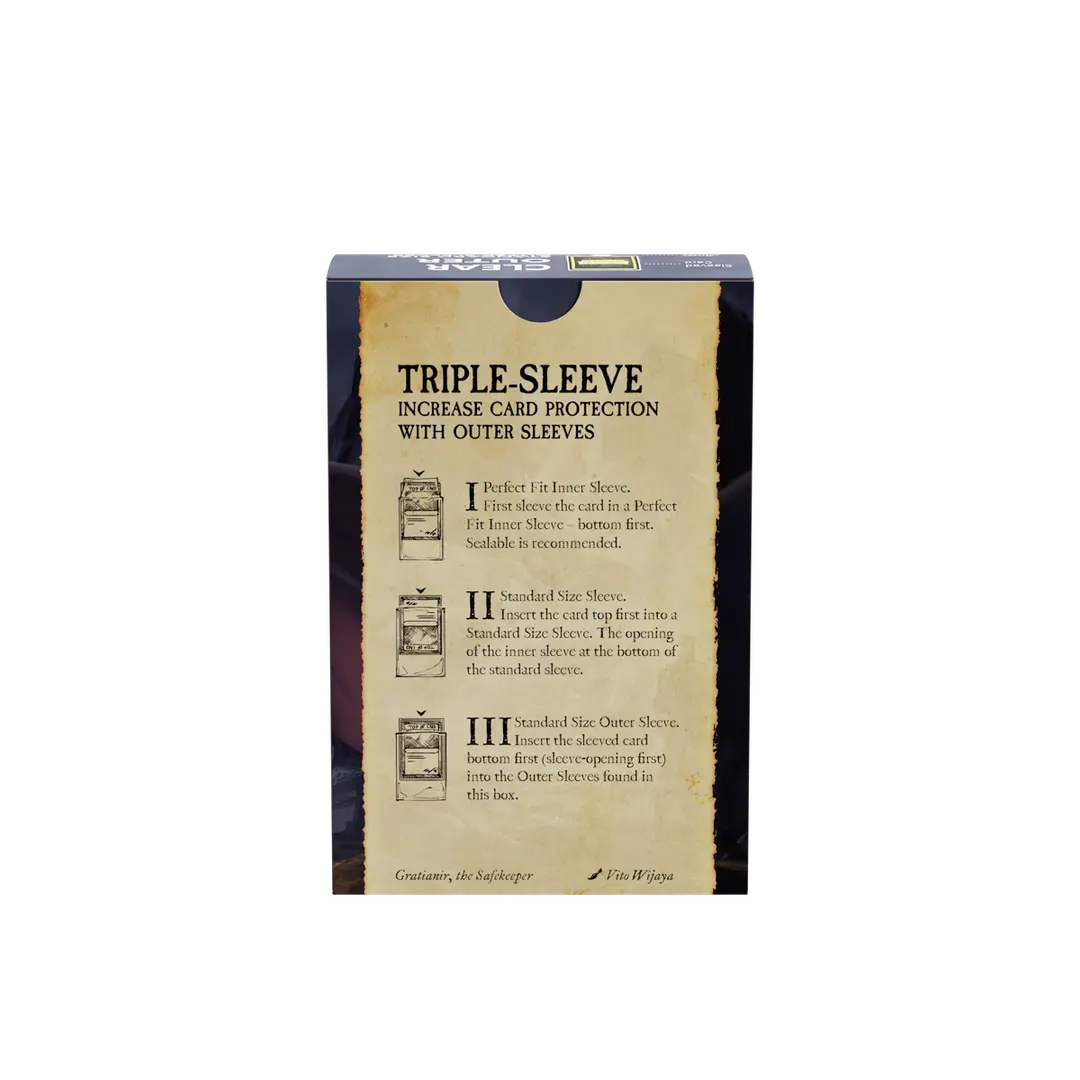 Dragon Shield Sleeves: Standard Outer Matte - Clear 100CT (Sleeve III)