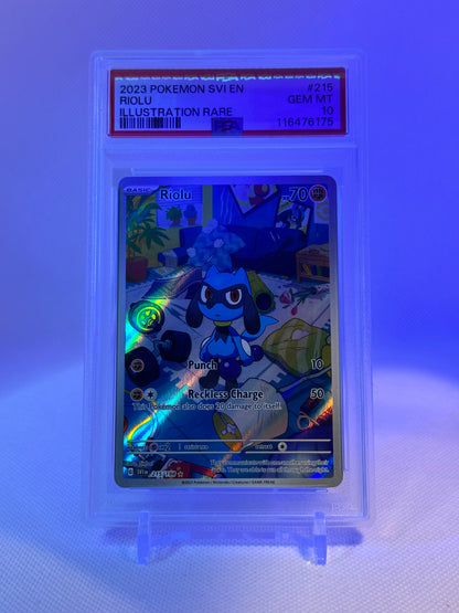 Scarlet & Violet Base Set: 215/198 - Riolu (IR) PSA 10