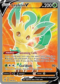 SWSH Evolving Skies: 166/203 - Leafeon V (Full Art) (UR)