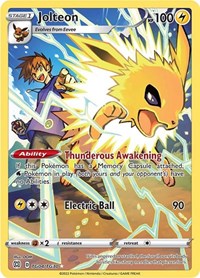 SWSH Brilliant Stars Trainer Gallery: TG04/TG30 - Jolteon (UR)