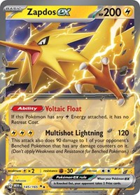 SV 151: 145/165 - Zapdos ex (DR)