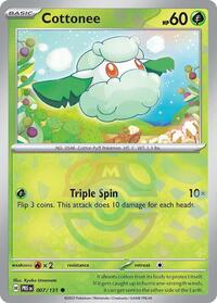 SV Prismatic Evolutions: 007/131 - Cottonee (Master Ball Pattern)