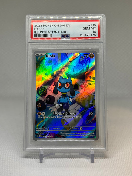 Scarlet & Violet Base Set: 215/198 - Riolu (IR) PSA 10